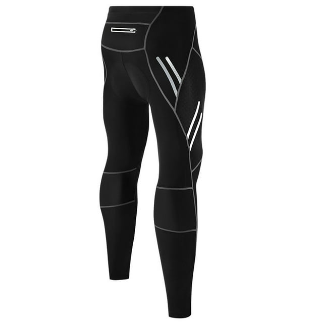 Men Riding Pants Men's Mountain Bike Pants with 3D Silicone Cushion Reflective Breathable Gradient Compression Riding Tights Cycling Pants