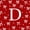 Red White D, variant on Manfei Christmas Red Style Full Size Comforter Sets For Kids,Ribbon Bow Themed Letter H Initial Lettering Bedding Sets,Reversible,3pcs