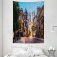 thumbnail image 1 of Gothic Decor Tapestry, York Minster View in Evening Cityscape Historical Landmark Street in England, Wall Hanging for Bedroom Living Room Dorm Decor, 60W X 80L Inches, Multicolor, by Ambesonne, 1 of 2