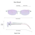 thumbnail image 4 of LifeArt Pure Titanium Frame Glasses/Blue Light Blocking Reading Glasses, Reduce Eyestrain, Stylish for Women(Pink,+3.50 Magnification), 4 of 5