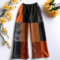 thumbnail image 5 of Halloween Baggy Sweatpants for Women Wide Leg Joggers Funny Ghost Print Fall 2026 Casual Flannel Lounge Pants Pajama Holiday Costumes with Pockets,XL,Orange, 5 of 5
