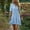 c02Blue, variant on Linen Mini Dress for Women Fashion Summer Short Sleeve Collar Loose Button V Neck Casual Tiered Beach Dresses Black S