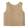 thumbnail image 6 of Crop Tank Tops for Women Lightweight Casual Cotton Linen V Neck Sleeveless Shirt Going out Tops Summer Outfits, 6 of 8