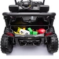 thumbnail image 6 of 4WD 24 Volt Ride on Toys with Remote, Joyracer Power Car Wheels with 800W Motors, Bluetooth, Spring Suspension, LED Light, Black, 6 of 10