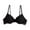 Black, variant on Women's Front Buckle Lace Trim Wireless Movement Seamless Adjustable Yoga Sleep Support Bra, Grey, Size XXL