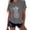 Gray, variant on Tops Women Women'S Pineapple Print Crewneck Short Sleeve Top T Shirt Crew Neck T Shirts For Women (Gray,L)