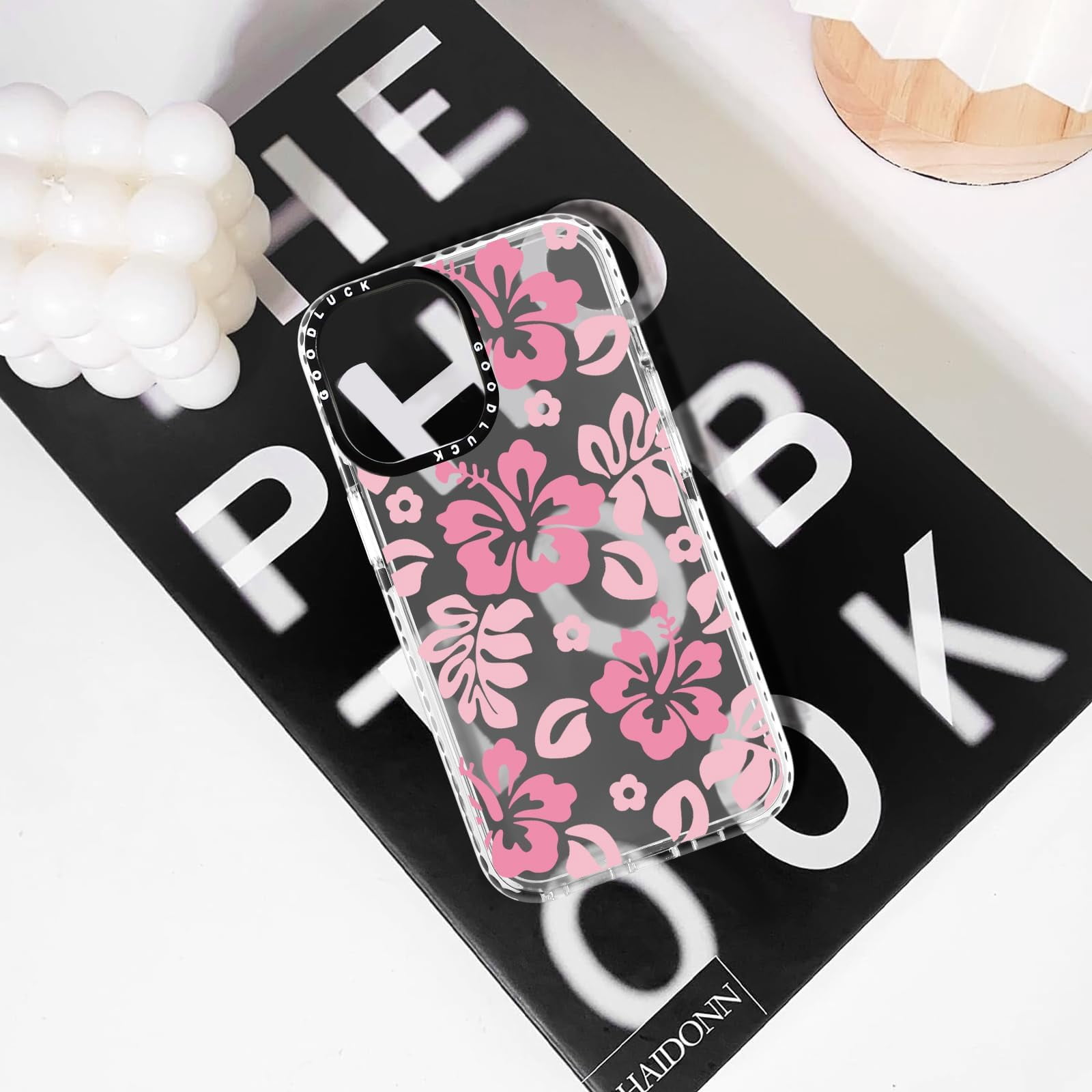 Clear Floral Flower Case for iPhone 16 Pro Max 6.9