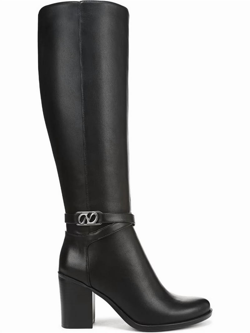 Naturalizer Women's Jane Knee High Boot Black Wide Calf 7M