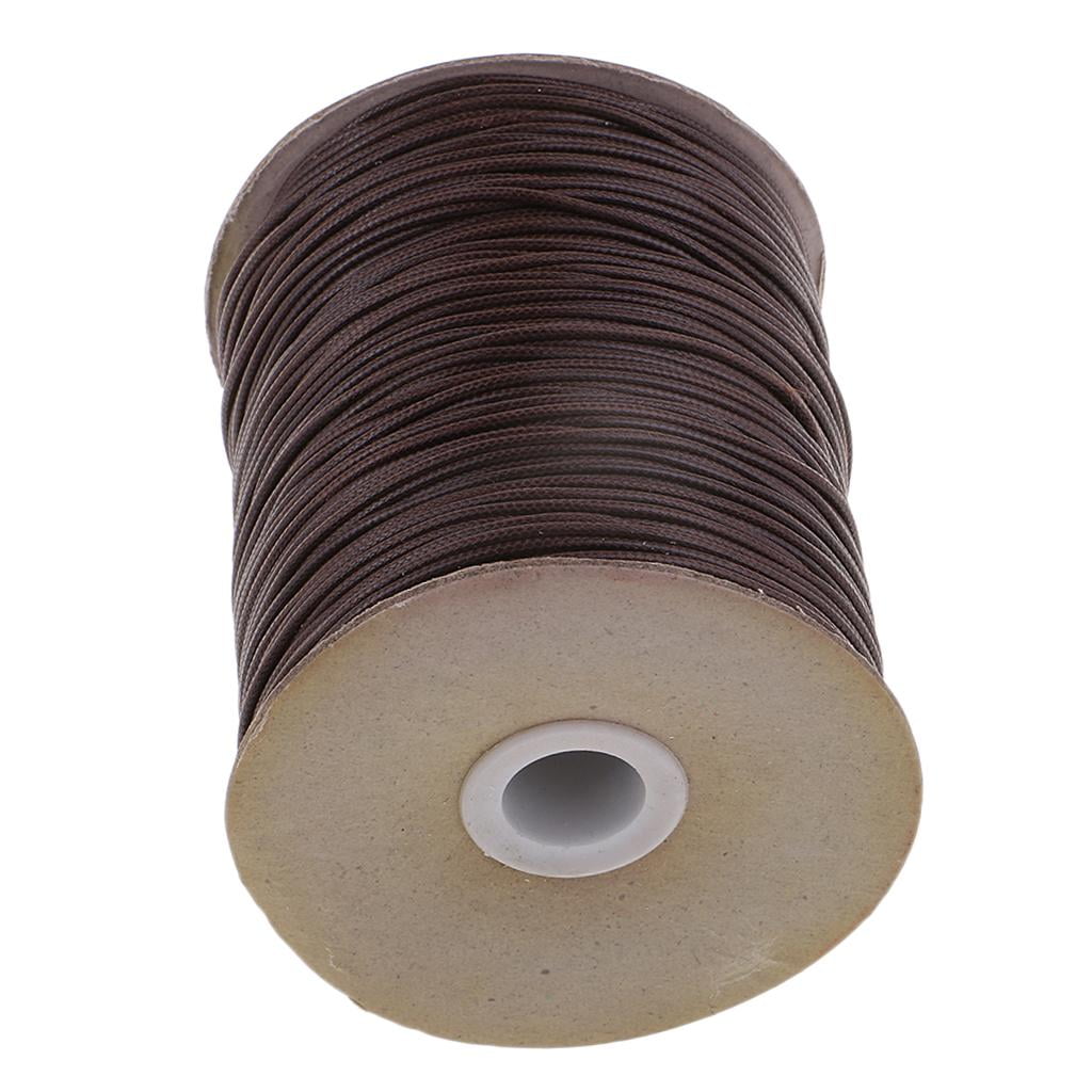 HOMYL 170m/Roll Waxed Cotton Cord Wire Beading String Jewelry DIY 1.5mm Brown