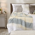 thumbnail image 3 of Rugby Stripe Acrylic Throw Blue, 3 of 3