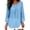Blue, variant on WHEANG Women's Solid Crew Neck Ruched Long Sleeve Tops, Daily Wear All-Day Comfort Summer Tops for Women, Casual Loose Fit Basic Tee Shirts Going Out Dressy Blouses(Color White Size 2XL)