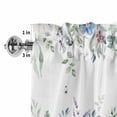 thumbnail image 4 of Bunny Easter Rod Pocket Curtain Valance, Spring Floral Eggs Eucalyptus Leaves Weeping Farmhouse Window Valance for Living Room, Bedroom, Kitchen 42"W x 18"L, 4 of 9
