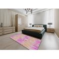 thumbnail image 4 of Ahgly Company Indoor Rectangle Patterned Deep Rose Pink Abstract Area Rugs, 7' x 10', 4 of 6