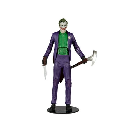 McFarlane Toys Mortal Kombat The Joker - 7 inch Collectible Action Figure Unpredictable  violent and incredibly dangerous  The Joker is chaos personified. He’s killed a Robin  crippled Batgirl and tortured and murdered countless people throughout the DC universe. And now  he’s the latest Kombatant to join in Mortal Kombat.