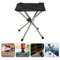 Soimiss Lightweight Folding Chair Black Stainless Steel 1 Set