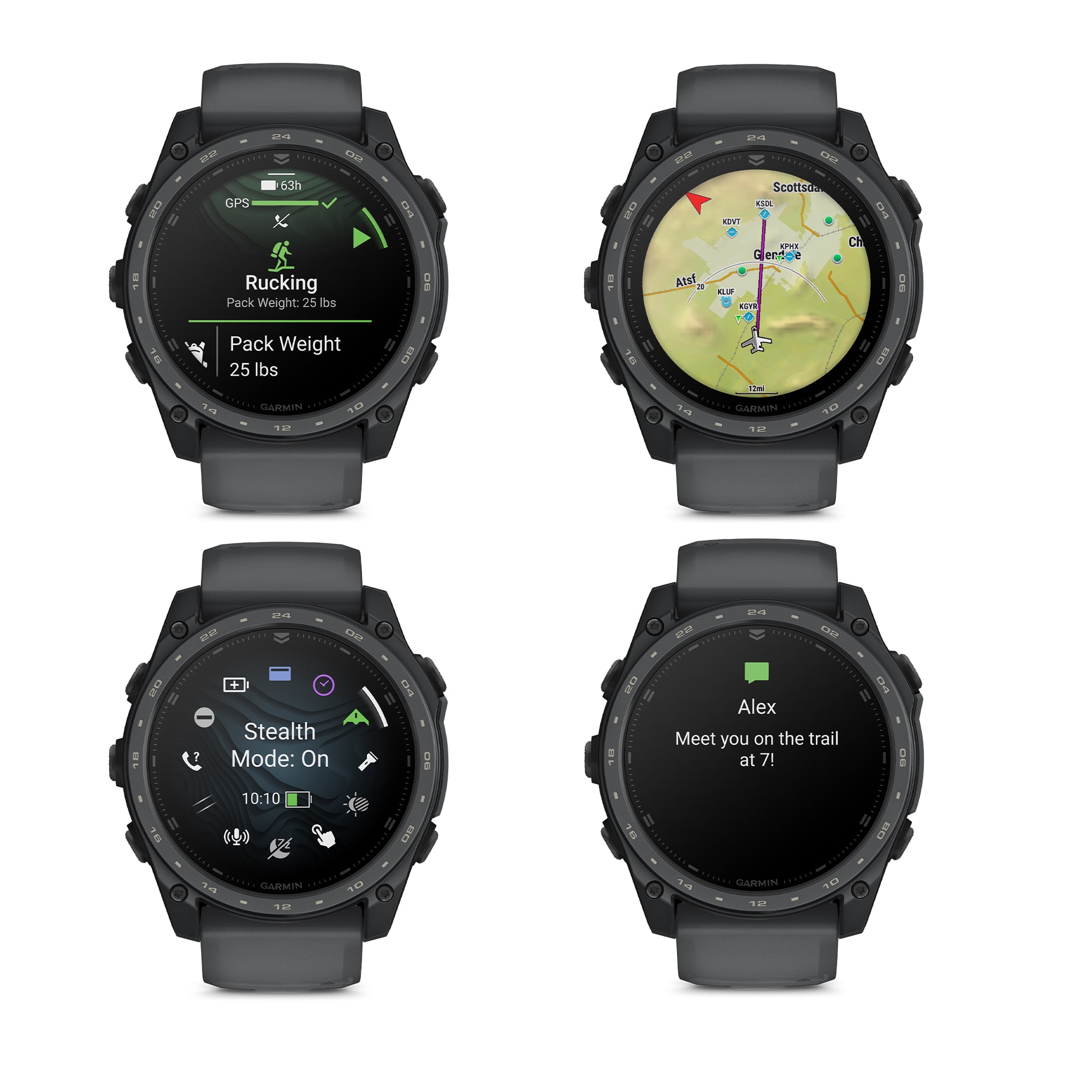 Garmin tactix 8 Tactical Smartwatch, 51mm AMOLED, Titanium Sapphire Case, Applied Ballistics Ultralight, Multiband GPS, Built-In Flashlight, Slate Gray Cerakote Bundle