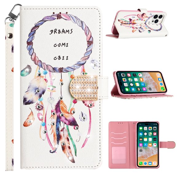 For Schok Volt SV55 SV55216 Wallet Cover Cell Phone Case Tempered Glass - Dreams Catcher