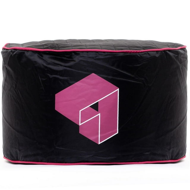 Pouf d'intérieur rose Siteazee – Pouf en tissu Oxford imperméable avec dessus matelassé pour salon ou salle de jeux