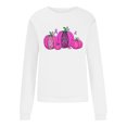 thumbnail image 4 of Qiopertar Mode Femmes T-Shirt à Manches Longues Col Rond Imprimé Chandail en Molleton Blouse Hauts Offres de la Semaine Liquidation à Moins de 5$ jusqu'à 90 % de Réduction, 4 of 5