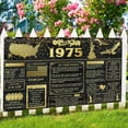 thumbnail image 5 of 7x5Ft Back in 1975 Banner Backdrop Large Size 50th Birthday Backdrop Poster Vintage 1975 Party Background Decor Supplies Happy Birthday Sign, 5 of 7