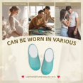 thumbnail image 7 of KLL Blue And Turquoise Pattern Adult Unisex Cozy Slippers,Fuzzy Slip-on Slippers TPR Sole Slippers Comfort Plush Home Footwear for Indoor & Outdoor-13, 7 of 7
