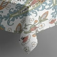 thumbnail image 5 of White Pioneer Flower and Paisley Pattern Square Tablecloth,Waterproof Square Table Cover,Wipeable Spillproof Washable Table Cover for Home Kitchen Party Decor 42"X42"(107x107cm), 5 of 6