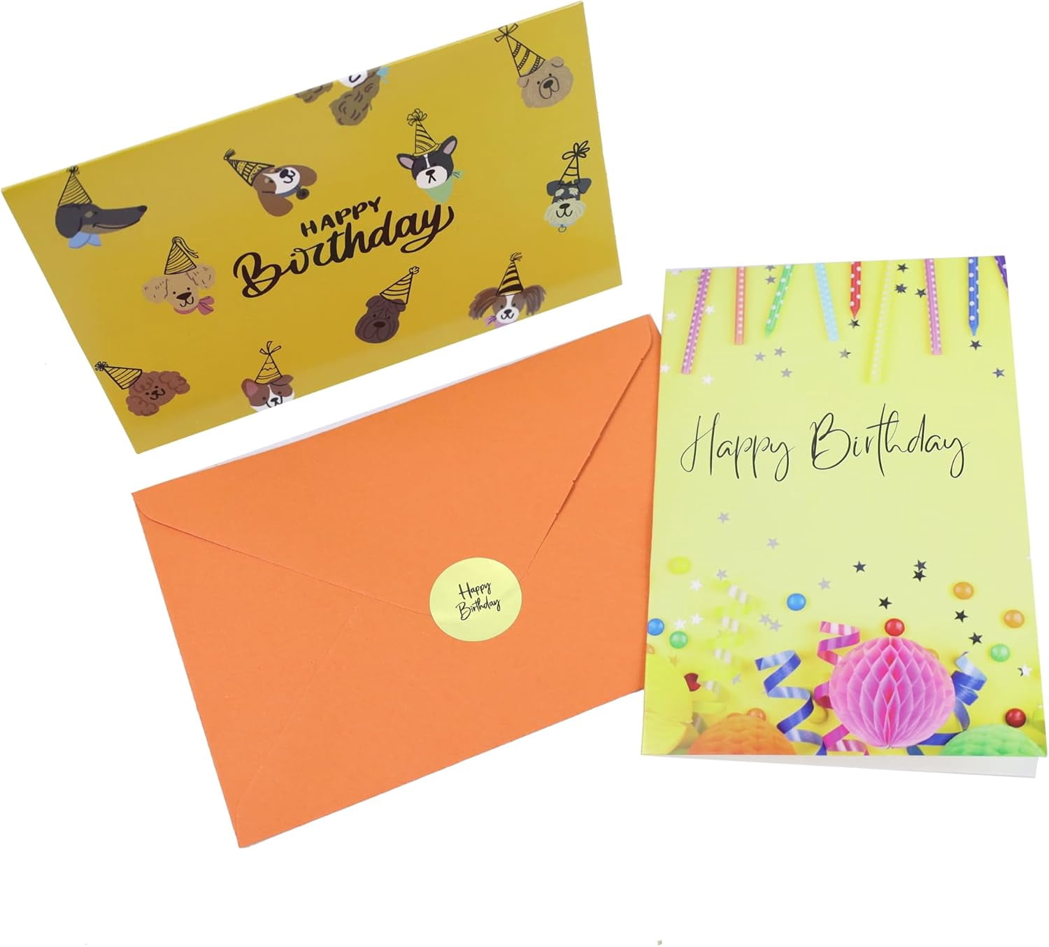 Dessie 80 Happy Birthday Greeting Cards with Unique Designs and Birthday Wishes, 4” x 6”