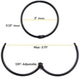 thumbnail image 3 of POLIWELL 24 Pack Black Shower Curtain Rings,Metal Round Hooks for Bathroom Rustproof Accessories,Loose Leaf Rings for Bathroom Shower Rod, 3 of 8