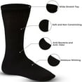 thumbnail image 5 of Creswell 6 Pairs Of Mens Black Diabetic Crew Socks 13-15 King Size, 5 of 7