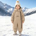 thumbnail image 2 of Teyfeniy Toddlers Winter Snowsuits Hooded Insulated 1 Piece Thicken Thermal Outdoor Activity Zip up Windproof Kids Winter Jumpsuit, 2 of 10