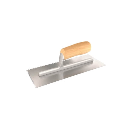Bon Tool 14-322 Notched Trowel - 1/8-inch U - Wood Handle