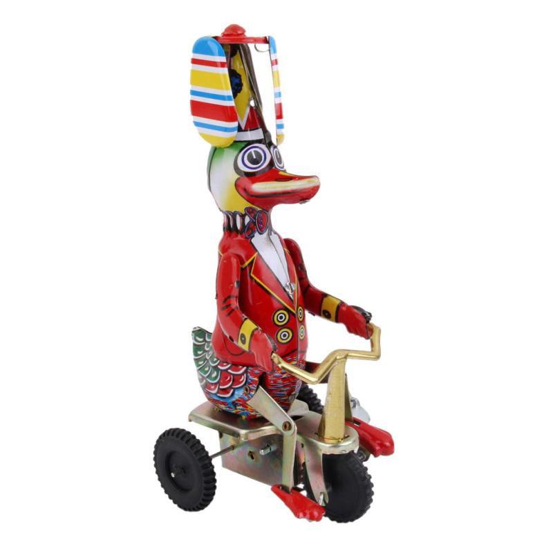 Tin Wind-up Gentleman Riding Tricycle Clockwork Toy Collection 