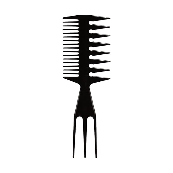 3-in-1 Styling Comb for Detangling, Parting, Lifting, and Shaping, Ideal for All Hair Types, 7.87x2.64 inch, Black