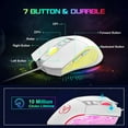 thumbnail image 2 of HXSJ X100 Gaming Mouse Wired, Ergonomic PC Gaming Mice with 7 Colors LED Backlit, 7 Buttons,Gaming Optical Sensor, 4 DPI Level Settings Up to 3600 DPI Lightweight for PC,Laptop,Mac,PS4,XBOX, 2 of 8