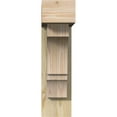 thumbnail image 2 of Ekena Millwork 6"W x 18"D x 22"H Balboa Block Rough Sawn Bracket w/ Offset Brace, Douglas Fir, 2 of 25