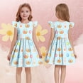 thumbnail image 6 of NAISIBABY Dresses for Girls, Cute Prints Summer Casual Ruffles Sleeve Kids Flowy Play Dress Mint Green Size 7-8, 6 of 7