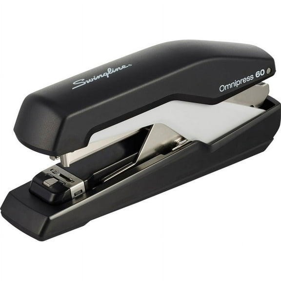 Swingline Omnipress 60 Stapler - 60 Sheets Capacity - 210 Staple Capacity - Full Strip - 5/16" Staple Size - Black, Gray | Bundle of 2 Each
