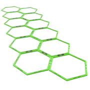 Synergee Hexagon Agility Rings Set of 12. Tangle-Free Agility Ladder with a Strong Hex Ring Grid. Great for Agility Work