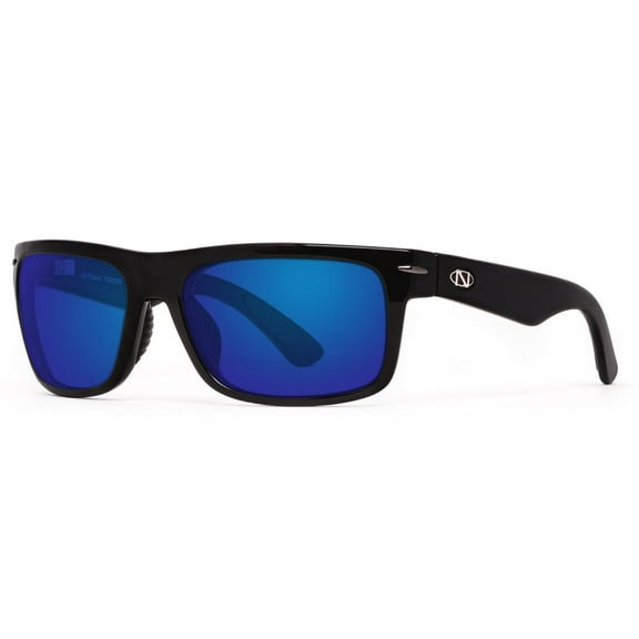 ONO'S ZOAR Blue Plano Mirror Lens with Black POLARIZED frame SUNGLASSES