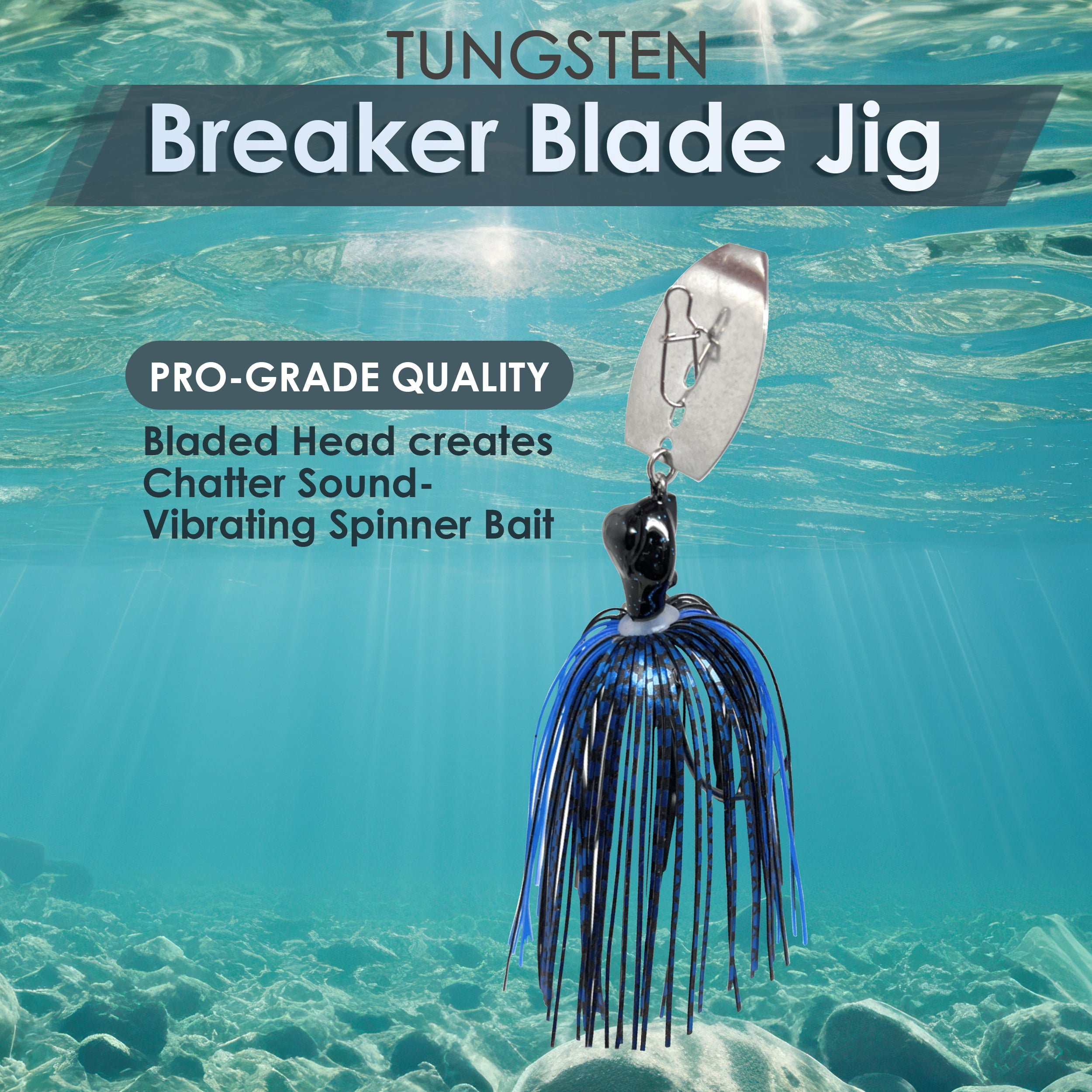 Reaction Tackle Breaker Blade Jig - 3/8oz - Bluegill
