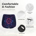 thumbnail image 4 of Pofeuu Bohemian Vintage Pattern Print Women's Athletic Shorts Running Workout Shorts Tummy Control Quick Dry Gym Shorts with Pockets Double layer sports shorts-Medium, 4 of 7