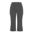 thumbnail image 4 of Women's Flare Capri Leggings Fold Over High Waisted Bootcut Yoga Pants Slim Fit Soft Capris Workout Lounge Legging, M, 4 of 7