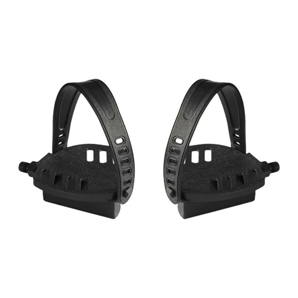 2 pedales de bicicleta estática con correa ajustable, pedales de ciclismo indoor de alto rendimiento para entrenamiento en casa o en la oficina, pieza