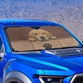thumbnail image 4 of Xixirimido Car Windshield Sun Shade Front Windshield Cover Universal Fit for SUVs Trucks Foldable Front Window Sunshade Automotive Interior Accessories, Labrador Retriever Brown, 4 of 8
