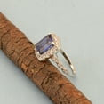 thumbnail image 4 of Mooneye Simulated Tanzanite Sterling Silver Women Valentines Day Gift Ring - 9x7mm Octagon Cut, 4 of 5