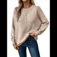 thumbnail image 2 of Suéteres de Mujer de Otoño, Informales, de Larga, Ligeros, de Gran Tamaño, Tipo Pulóver Albaricoque L, 2 of 7