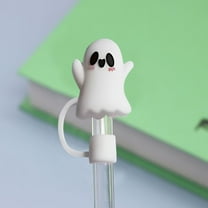 5-Pack Halloween Silicone Straw Toppers 10mm Standard Fit Party Drink Accessories - Reusable Theme Party Carnival Celebration(E)