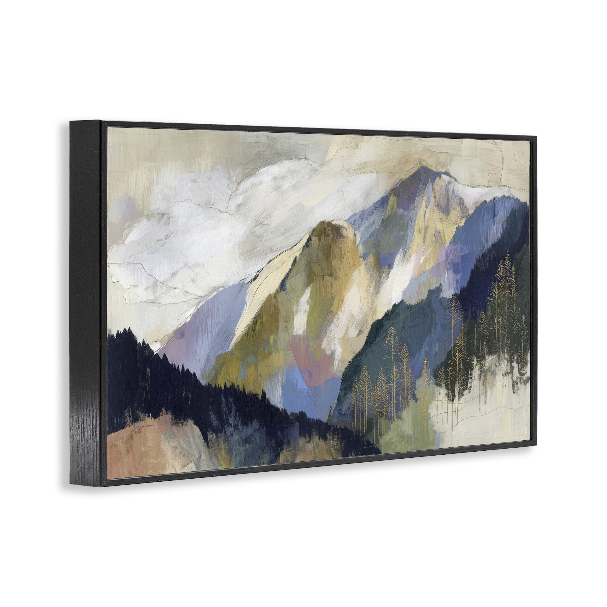 Stupell Industries Mountain Forest Landscape Black Framed Giclee Art, design by Chromatic Storm Studio