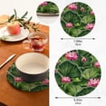 thumbnail image 3 of SKYSONIC Summer Oriental Lotus Pot Holders Trivets, 2 Pcs Heat Resistant Trivets,Water Lily Cotton Thread Weave Mats for Hot Pads Pans Pot Bowl Teapot for Kitchen Decor, 3 of 7