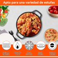 thumbnail image 3 of 2 En 1 Horno Holand&eacute;s Hierro Fundido con Tapa,4.7L Olla Holandesa Redonda,Doble Funci&oacute;n Horno Espesado,con Mango Y Almohadilla de Silicona,para Varias Estufas,Se puede fre&ia, 3 of 7